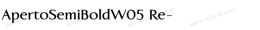 ApertoSemiBoldW05 Re字体转换